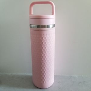 David's tea baby pink honeycomb carry travel mug